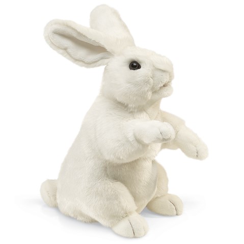 2868 - Standing White Bunny Puppet