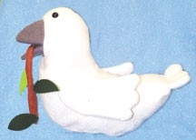 381 - Dove Puppet with Olive Branch