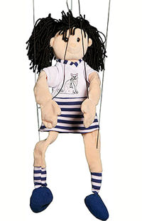 WB1761 - Girl in Cat Dress Marionette