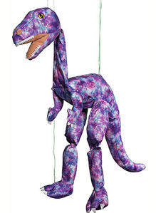 WB967E - 38 Large Purple Dinosaur Marionette Puppet