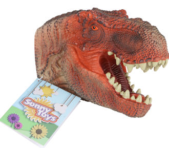 DTREX6 - Sunny T-Rex Dinosaur Head Puppet